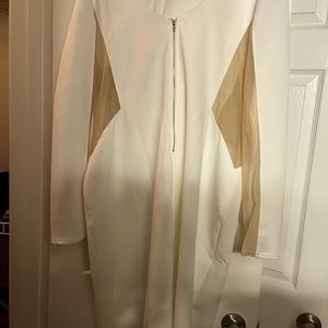NWT All white long sleeve with a sheer cut from fashion Nova!